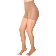 Cargar imagen en el visor de la galería, Medias de Compresión Mediana – Cadera Dedos Libres Transparente 15-20mmHg