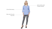 Cargar imagen en el visor de la galería, Blusa elástica con dobladillo de 3/4 YotYoz Studio - 1035