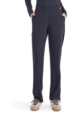 Cargar imagen en el visor de la galería, MedCouture AMP – Top Quarter Zip V-Neck Tuckable MC705 + Pantalón Straight Leg Pull-On MC103 – Pewter