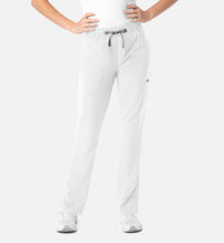 Cargar imagen en el visor de la galería, Maevn Momentum  – Top Womens Double V-Neck 5001 + Pantalón Womens Full Elastic Pull on 5091  – WHITE