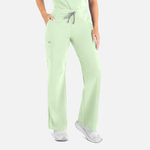Cargar imagen en el visor de la galería, Maevn Momentum  – Top Womens Double V-Neck 5001 + Pantalón Women's High Waist Full Elastic Wide Leg 5094  – Honeydew