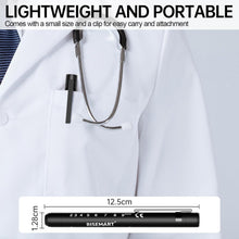 Cargar imagen en el visor de la galería, Linterna recargable LED médica con carga USB modos de luz duales