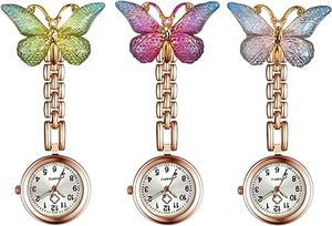 Reloj tipo broche de mariposa