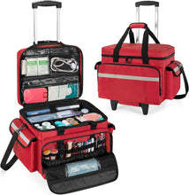 Cargar imagen en el visor de la galería, Bolsa médica con ruedas con carrito desmontable