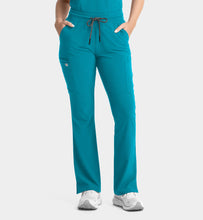 Cargar imagen en el visor de la galería, IRG EPIC  – Top Women's Notched Crew Neck 4802 + Pantalón Women's Yoga Waistband Flare Leg 9813  –  Teal