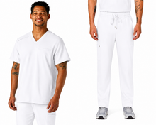 Cargar imagen en el visor de la galería, Koi Cureology – Top Stasis C652 + Pantalón Atria C701 – White