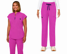 Cargar imagen en el visor de la galería, Koi Solis – Top Catrin 1131 + Pantalón Freda Wide 785 – Hibiscus Pink