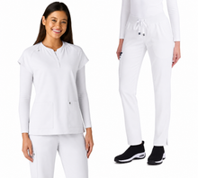 Cargar imagen en el visor de la galería, Koi Curology – Top Reese C102 + Pantalón Atria C701 – Blanco