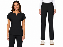 Cargar imagen en el visor de la galería, Koi Lite – Top Lilias 1138 + Pantalón Chessa 786 – Black