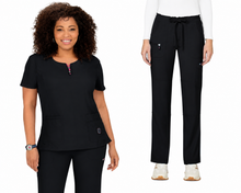 Cargar imagen en el visor de la galería, Koi Lite – Top Serenity 317 + Pantalón Skinny Leg Cargo 721 – Black
