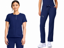 Cargar imagen en el visor de la galería, Healing Hands HH360 – Top Crew Neck  HH702 + Pantalón Nisha 9152 – Navy