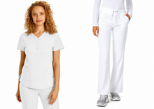 Cargar imagen en el visor de la galería, Healing Hands HH PURPLE LABEL – Top Jane 2167  + Pantalón Taylor 9095 - WHITE