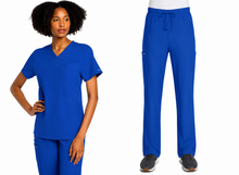 Cargar imagen en el visor de la galería, Cherokee CK WW ORIGINALS ULTRA– Top Unisex V-Neck CK778A  + Pantalón Unisex Mid Rise Drawstring Straight CK280A  - Royal