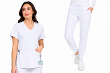 Cargar imagen en el visor de la galería, Zavaté by Yotyoz Studio  – Top Focus V-Neck 1165 + Pantalón Refined Jogger 3060 – WHITE