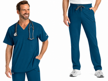 Cargar imagen en el visor de la galería, IRG EPIC  – Top Mens V-Neck 4851 + Pantalón Men's Tapered Leg 9851  – Caribbean Blue