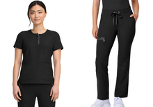 Cargar imagen en el visor de la galería, Healing Hands HH360 – Top Crew Neck  HH702 + Pantalón Nisha 9152 – Black