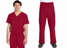 Cargar imagen en el visor de la galería, Cherokee CK WW ORIGINALS ULTRA– Top Unisex V-Neck CK778A  + Pantalón Unisex Mid Rise Drawstring Straight CK280A  - Red