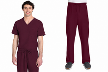 Cargar imagen en el visor de la galería, Cherokee CK WW ORIGINALS ULTRA– Top Unisex V-Neck CK778A  + Pantalón Unisex Mid Rise Drawstring Straight CK280A  - Wine