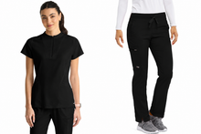 Cargar imagen en el visor de la galería, Grey's Anatomy™ Stretch by Barco – Top Kristi GRST292  + Pantalón Kim GRSP500 - Black
