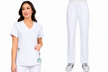 Cargar imagen en el visor de la galería, Zavaté by Yotyoz Studio  – Top Power 3-Pocket 1195 + Pantalón Energy Straight 3063 – WHITE