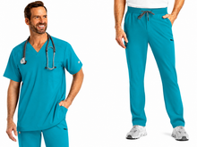 Cargar imagen en el visor de la galería, IRG EPIC  – Top Mens V-Neck 4851 + Pantalón Men's Tapered Leg 9851  – Teal