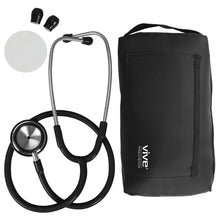 Cargar imagen en el visor de la galería, ESTETOSCOPIO, ACERO INOXIDABLE DE 22" + BOLSA - VIVEHEALTH DMD1017