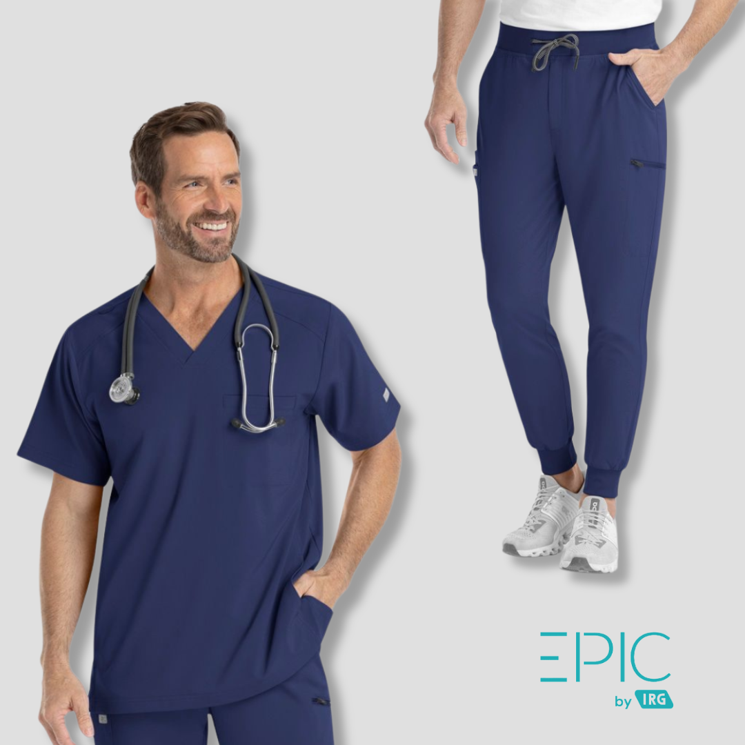 ANATOMICA／BOURGERON CAMBRIC COTTON 21SS Conjunto Epic By IRG 4851, 9852-Navy – DOCTOR DRESS PANAMA
