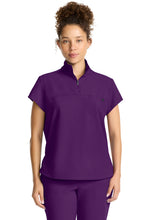 Cargar imagen en el visor de la galería, Healing Hands Quest – Top Partial Zip Stand Collar  HH752 + Pantalón Rise Drawstring Straight HH153 – Eggplant