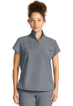 Cargar imagen en el visor de la galería, Healing Hands Quest – Top Partial Zip Stand Collar  HH752 + Pantalón Rise Drawstring Straight HH153 – Heather Ash