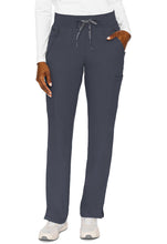 Cargar imagen en el visor de la galería, MedCouture Touch – Top Zip Front Henley MC609 + Pantalón Yoga 2 Cargo Pocket MC7739 – Pewter