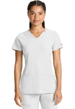 Cargar imagen en el visor de la galería, MedCouture AMP – Top Notched V-neck MC702 + Pantalón Straight Leg Pull-On MC103 – White