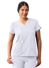 Cargar imagen en el visor de la galería, Adar Addition– Top Modern V-Neck A6008 + Pantalón Peace A6104 – White