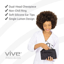 Cargar imagen en el visor de la galería, ESTETOSCOPIO, ACERO INOXIDABLE DE 22" + BOLSA - VIVEHEALTH DMD1017