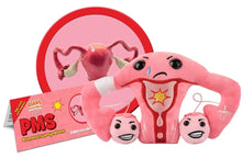 Cargar imagen en el visor de la galería, Peluche de Útero con síndrome premenstrual - GIANTmicrobes