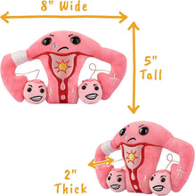 Cargar imagen en el visor de la galería, Peluche de Útero con síndrome premenstrual - GIANTmicrobes