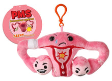 Cargar imagen en el visor de la galería, Llavero de útero con síndrome premenstrual - GIANTmicrobes