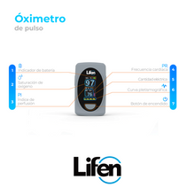 Cargar imagen en el visor de la galería, Oxímetro de pulso LT-F20 con curva pletismográfica - LENZ