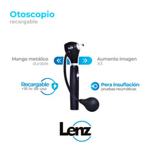 Cargar imagen en el visor de la galería, Otoscopio recargable HS-OT10F - LENZ