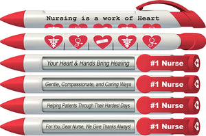 Bolígrafos con mensajes giratorios con mensajes para enfermeras