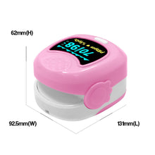Cargar imagen en el visor de la galería, CMS-50QB Pediatric Fingertip Pulse Oximeter with Alarm - Pink