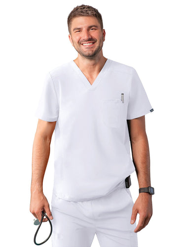 Scrub Top Blanco Adar Addition para Caballeros - A6010