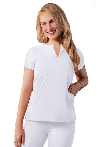 Scrub Top Blanco Adar Addition para Damas - A9600