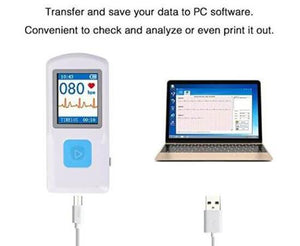 Monitor de ECG portátil FL10 con Bluetooth, aplicación y software para PC