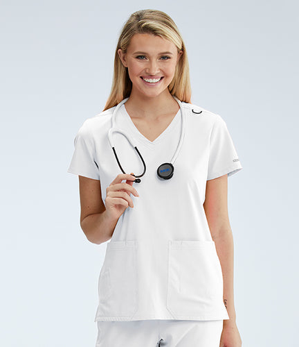 Scrub Top Blanco Skechers by Barco para Damas - SKT025